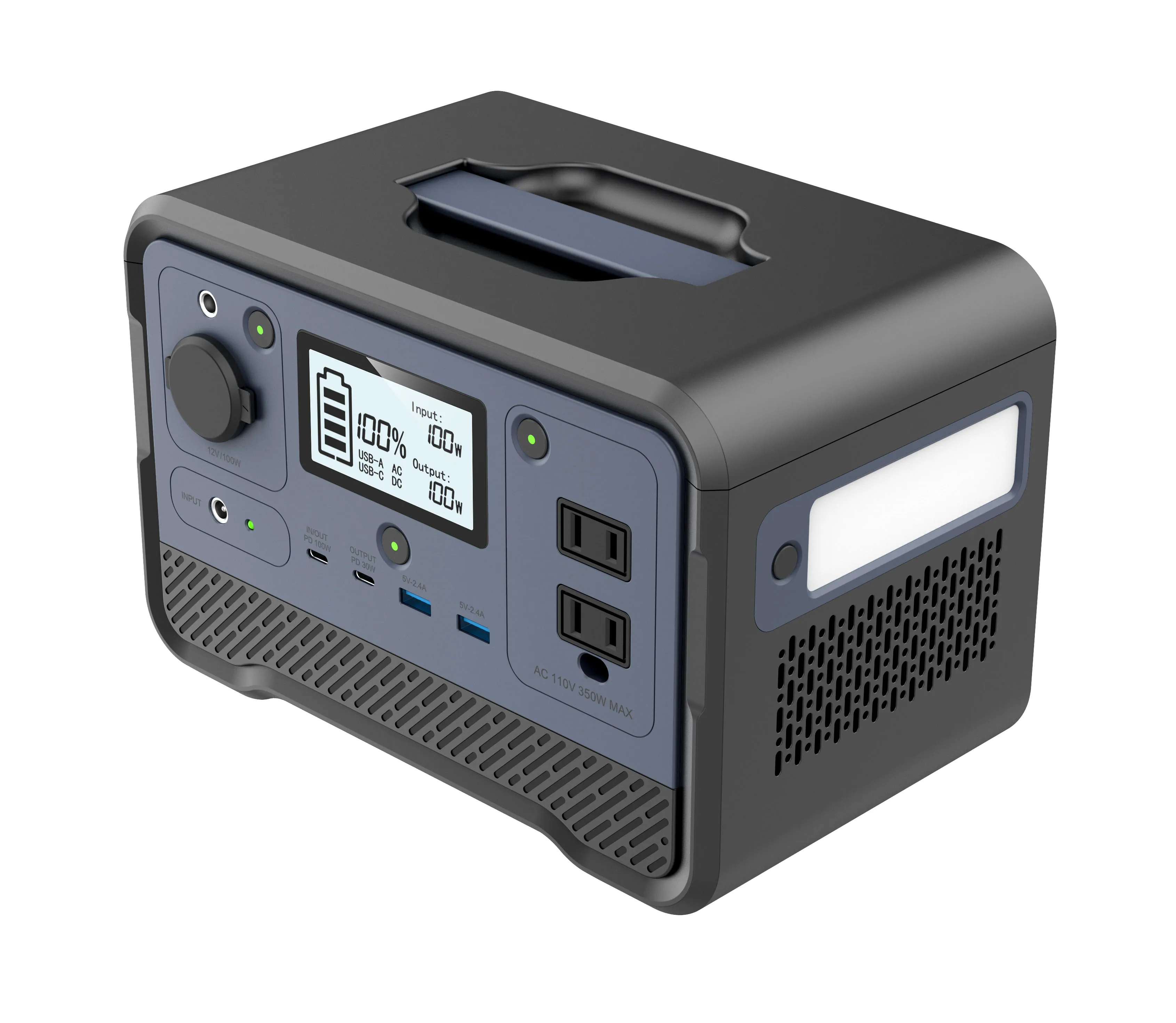 Factory Wholesale 350W Portable Power Station Pure Sine Wave Solar Generator Emergency Energy Storage Power Bank for Camping