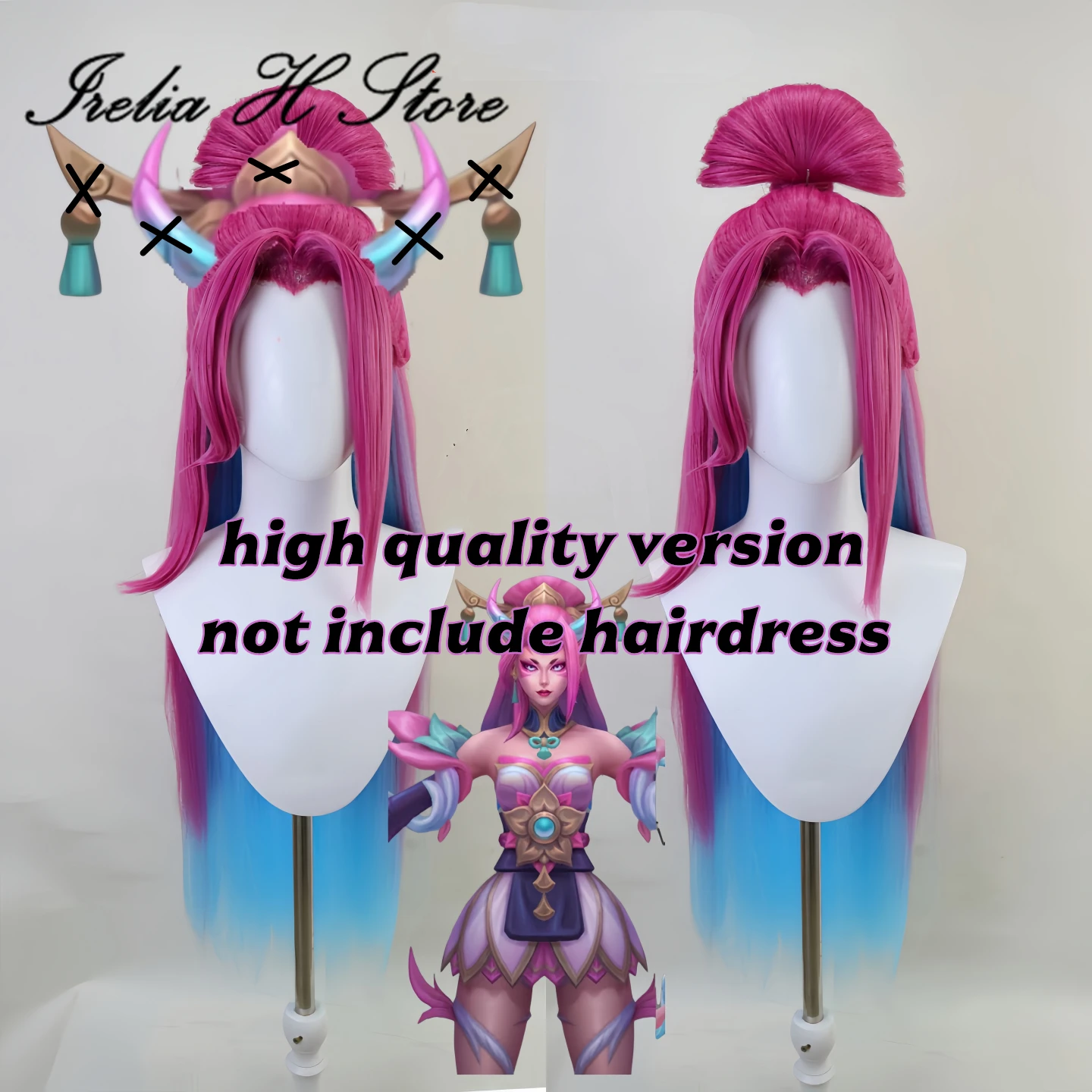 

Irelia H Store Game LOL Spirit Blossom Zyra's парик Косплей парик предварительно стильный парик игра
