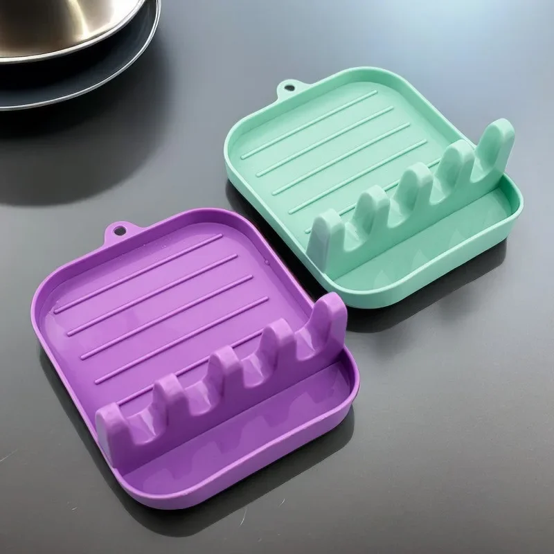 Kitchen Pot Lid Rack Plastic Spoon Holder Stand Kitchen Organizer for Fork Spatula Rack Pan Cover Shelf Tableware Storage Rack