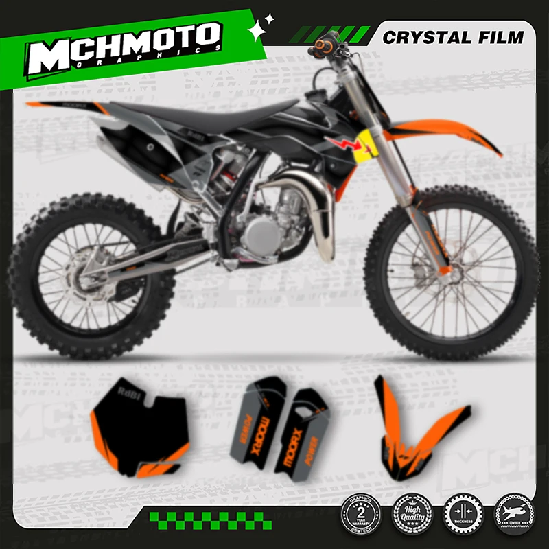 

MCHMFG Custom Team Motorcycle Graphics Background Decal Stickers Kits For KTM SX85 2013 2014 2015 2016 2017 Number Name Custom