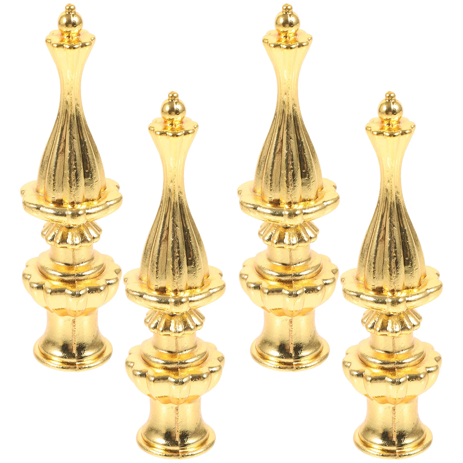 

4 Pcs Lamp Top Decoration Floor Desk Finials for Lamps Caps Pineapple Table Zinc Alloy Knob