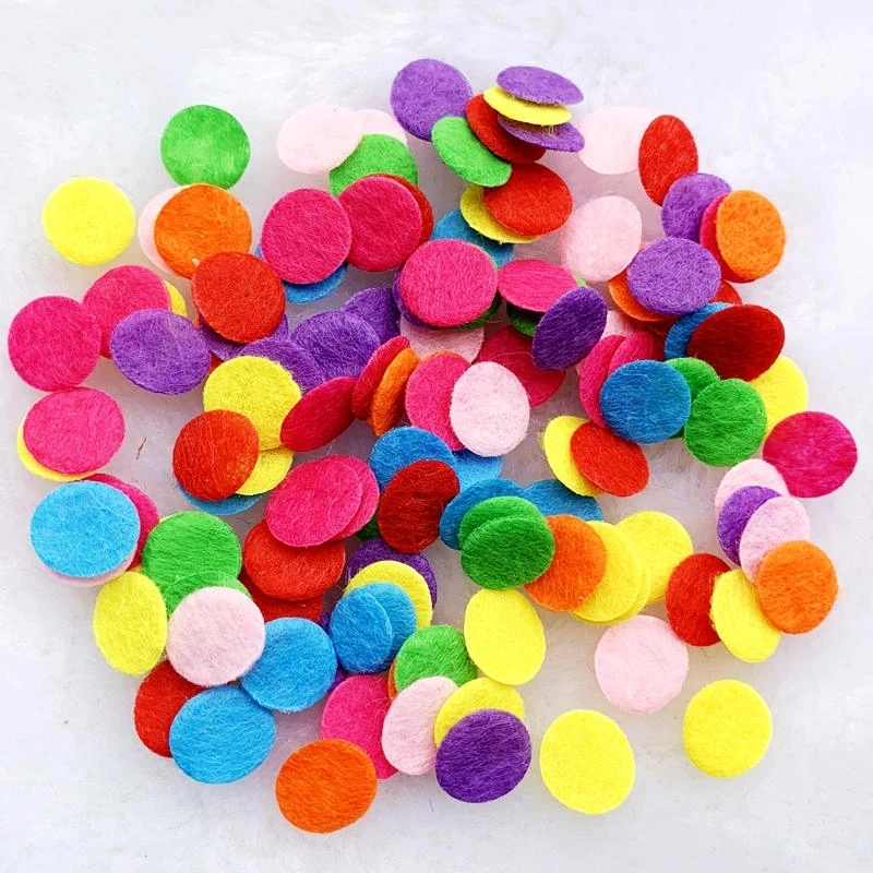 2-6Cm Ronde Patches Witte Non-woven Vilt Pads Stof Doek Craft Diy Thuis Patch Accessoires Voor Naaien plakboek 50Pcs/100Pcs