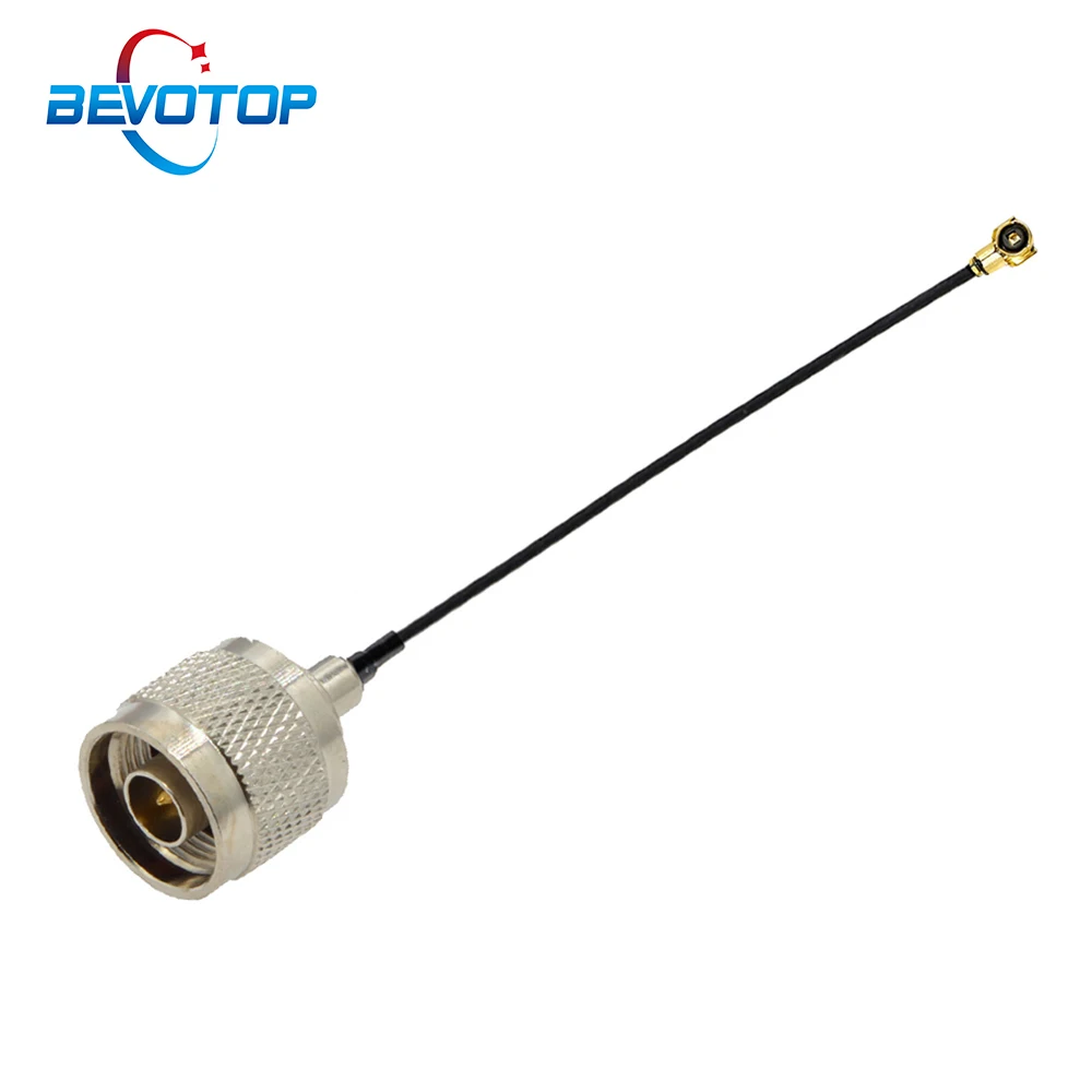 1PCS U.FL 4 4 Female to N Type Male Plug RF RF113 Pigtail Coaxial Mini PCI WIFI WLAN Antenna Extension Cabble