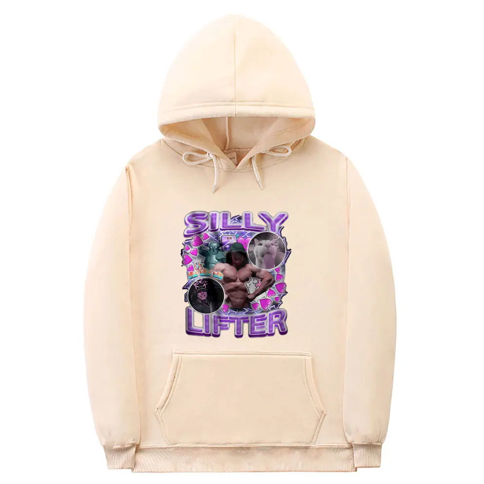 Sam Sulek Silly Lifter Pump Cover Bodybuilder Funny Meme Print Hoodie Men Women Vintage Casual Tracksuit Male Oversized Hoodies