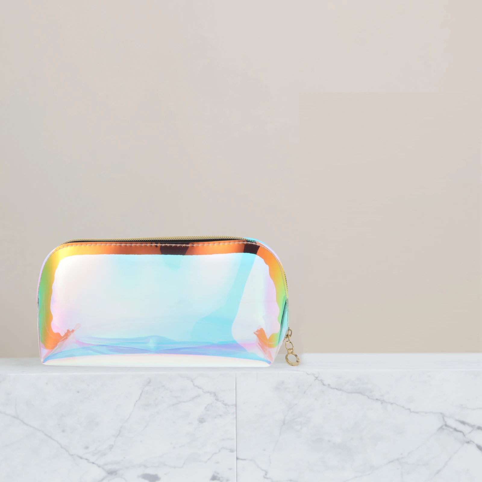 

2pcs Holographic Bag TPU ganizer Travel Toiletry Storage Pouch Fashion Bag Clear Dustproof Waterproof