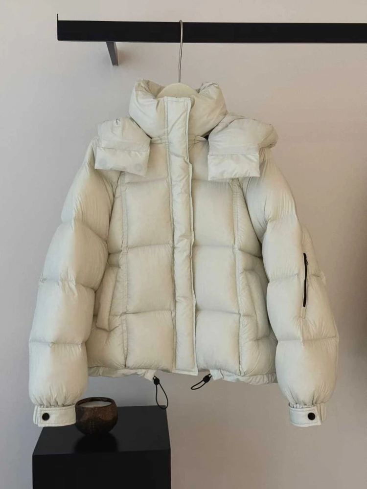 90% pato branco puffer casaco de inverno novas mulheres parkas na moda lazer com capuz quente grosso para baixo jaqueta feminina outerwear streetwear