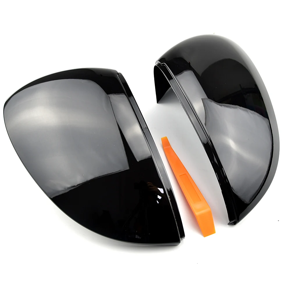 Gloss Black Rearview Mirror Covers Caps Shell For Volkswagen VW Golf 8 VIII 2020 2021 Car Side Mirror Covers Caps Case ABS