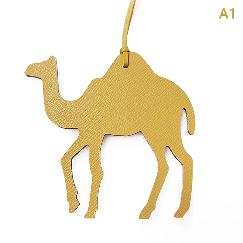 Cute Leather Camel Keychain key ring Backpack Pendant Animal Women Bag Charm Accessories