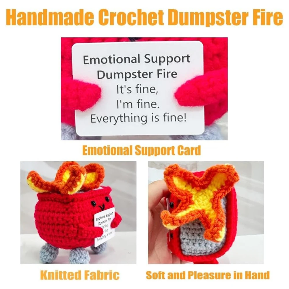 1pc Emotional Support Gifts, Handmade Creative Plush Desktop Decoration Ornaments, Interesting Mini Cute Home Furnishings Decoration, Gifts Suitable for Holiday and Birthday to Encourage Friends, Home Decorations