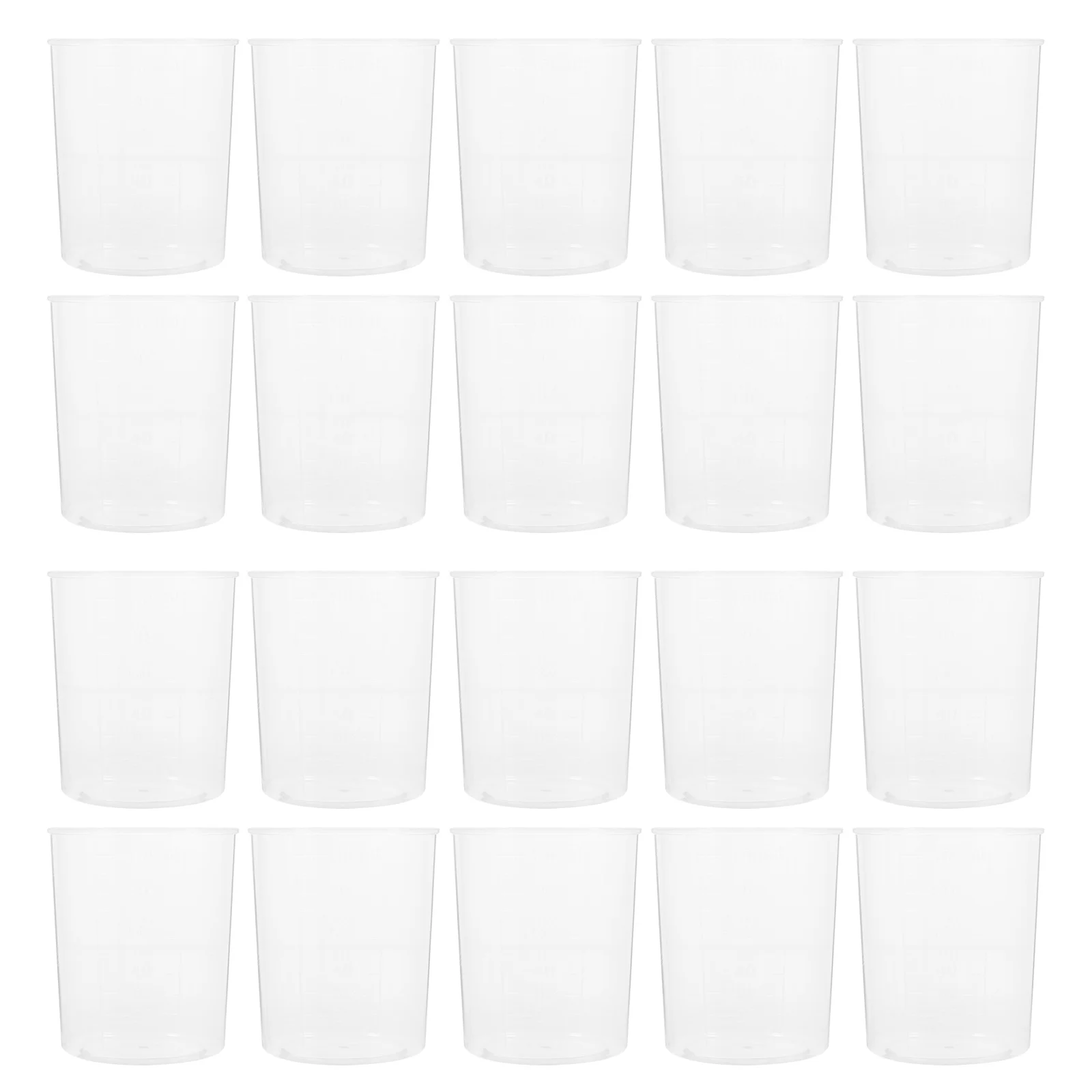 

30Pcs Clear Measuring Beakers Plastic Lab Equipment Heat Resistant Accurate Liquid Measuring Cups for Laboratory Experiment Set