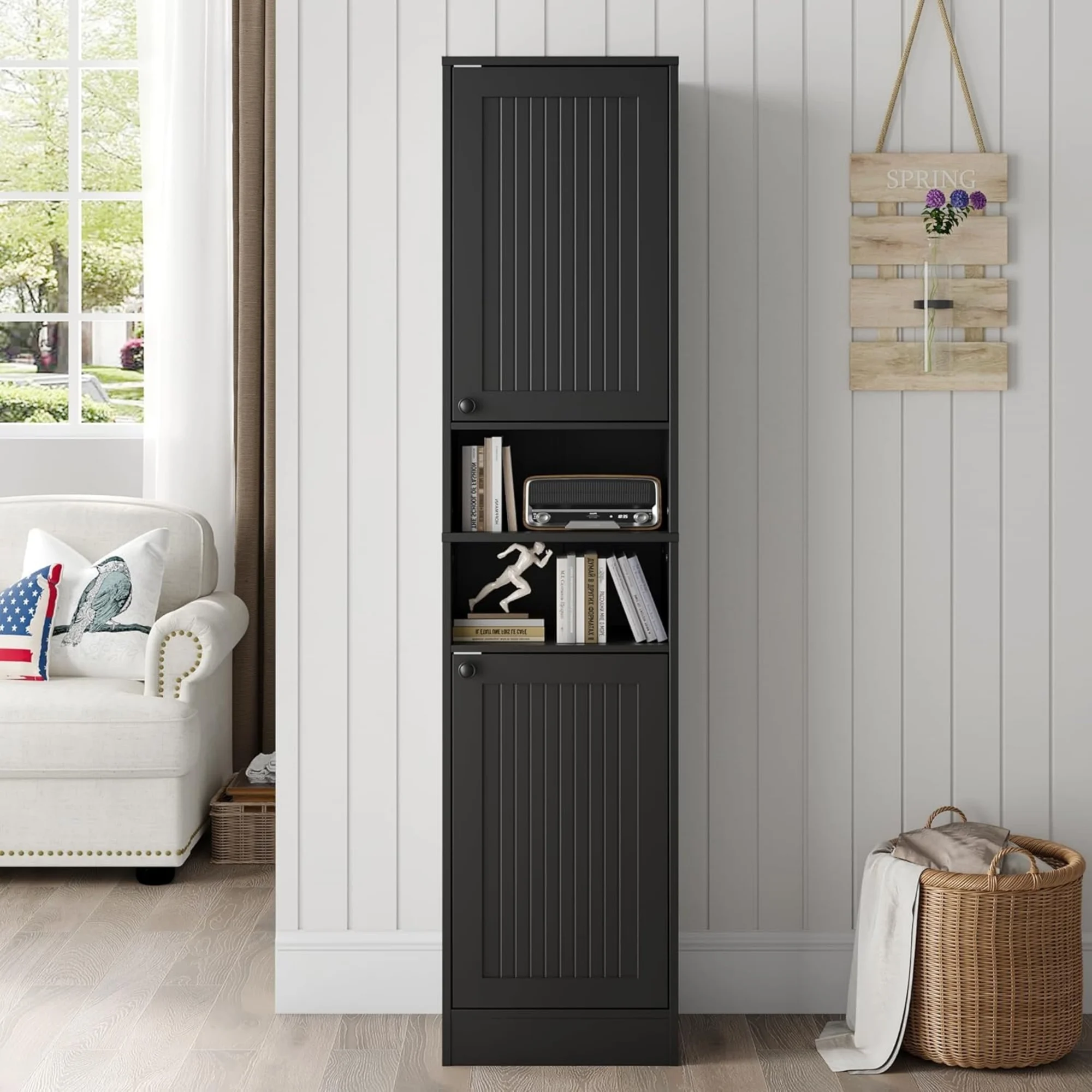 Tall Farmhouse Storage Cabinet 5