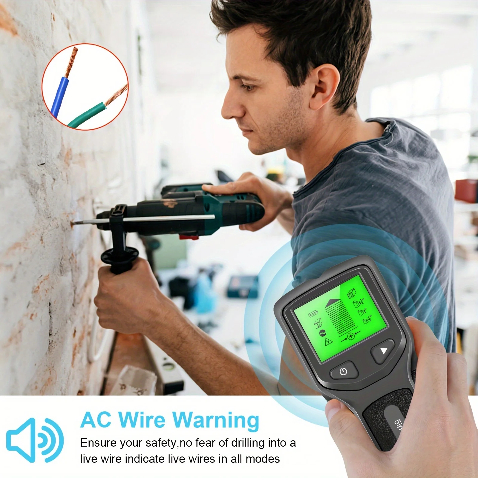 5in1 Wall Scanner Detector Met - Stud Finder Wall Scanner 5 In 1 评论和价格