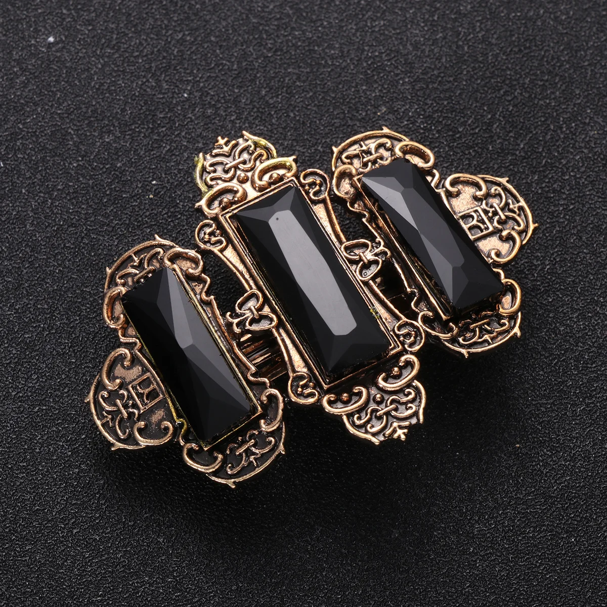 

Заколка для волос с камнями, 1 шт., из сплава, с пружинным механизмом, для женщин, модная заколка для хвоста, прочное украшение для волос, незаменимая вещь для путешествий