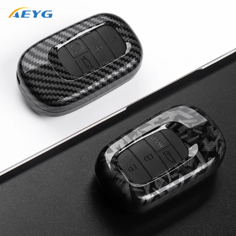ABS Carbon fiber Car Key Cover Case Shell Fob For Honda Civic Accord HR-V CR-V CRV Accessories