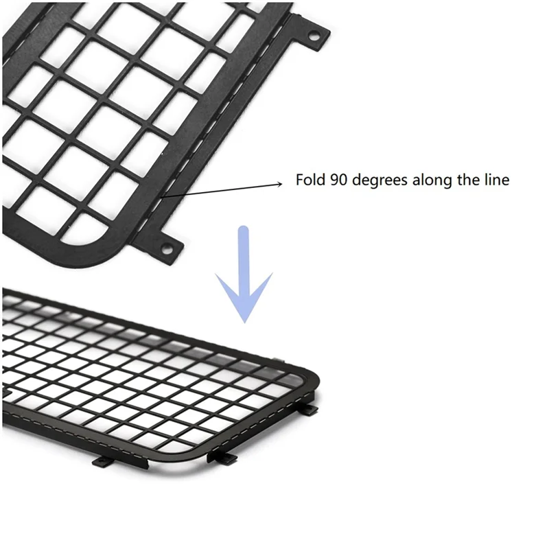 Red protectora de malla de ventana estereoscópica lateral y trasera de acero metálico para piezas de actualización de coche TRX4M 1/18 RC