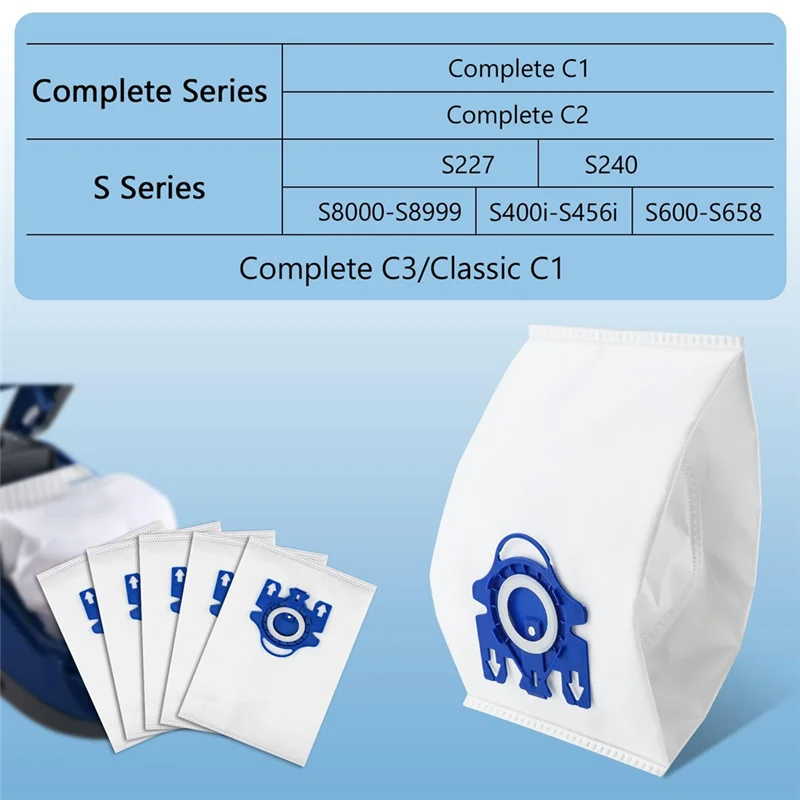 A05G - Worki do odkurzacza GN do klasycznych modeli C2 C3 S2 S5 S8 S400, zamienne worki na kurz