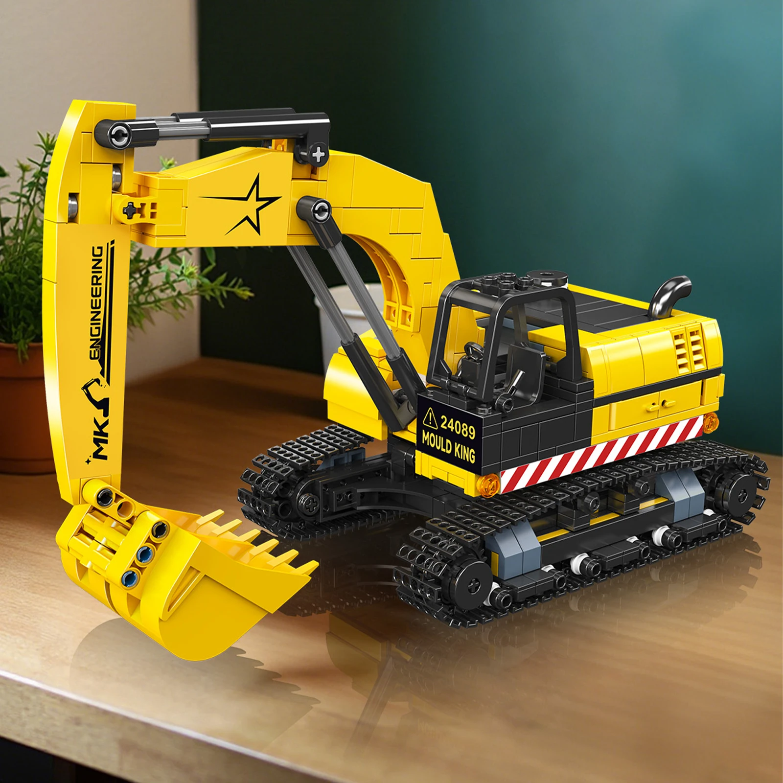 モールドキング 24089 705ピース ショベルカー モデル 組み立てブロックキット 小粒子ブロック クリエイティブDIY 組み立て玩具 子供 大人向け