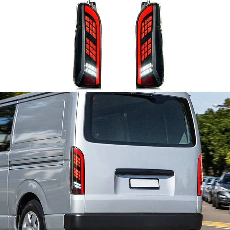 Car Tail Light For TOYOTA HIACE 2005-2018 LED Rear Tail Brake Light Signal Lamps Reversing Lights Modified Rear Lamp Assembly