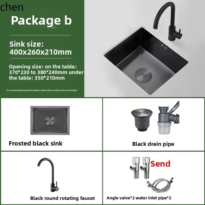 Center Island Bar Counter Square Kitchen Sink Single Bowl Mini Household Undermount Dishwashing Sink Vegetable Washing Basin