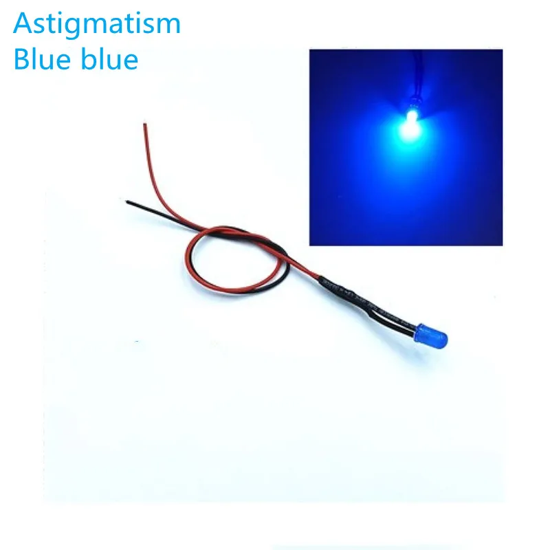 10 pz/lotto 3mm LED 5-12V 20cm precablato bianco rosso verde blu giallo rosa UV RGB lampada a diodi decorazione diodi emettitori di luce