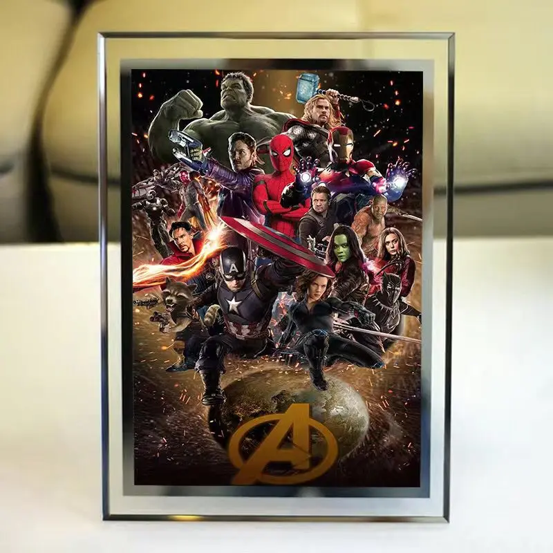 Marvel The Avengers Children's Cute, Fashionable and Personalized Cool Animated Crystal Photo Frames for Table Collection Gifts