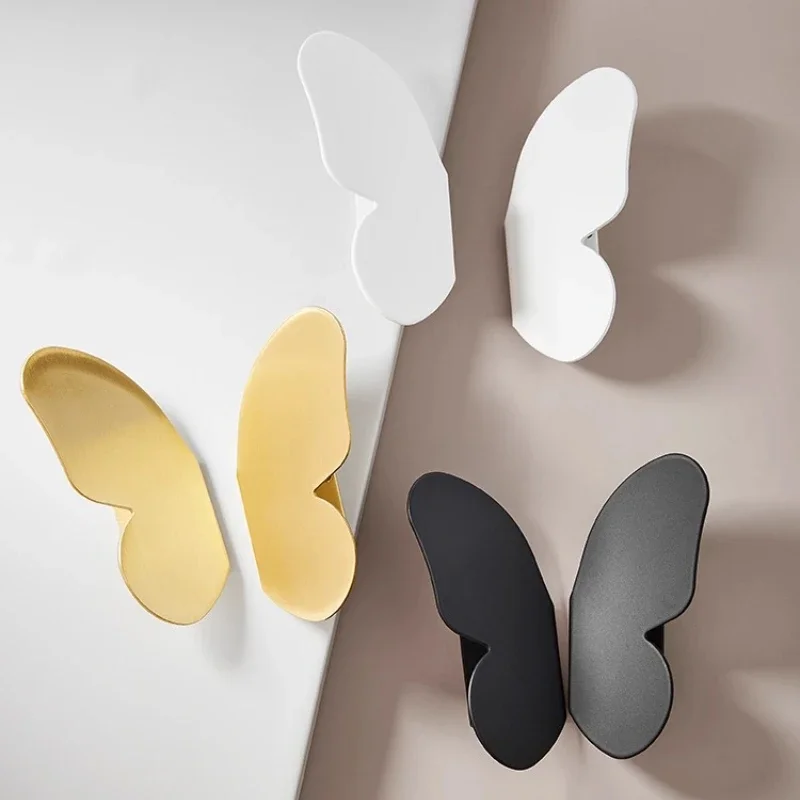 Children's Room Simple Color Butterfly Cabinet Door Handle Nordic Light Luxury Wardrobe Door Cabinet Drawer Handle for Furniture
