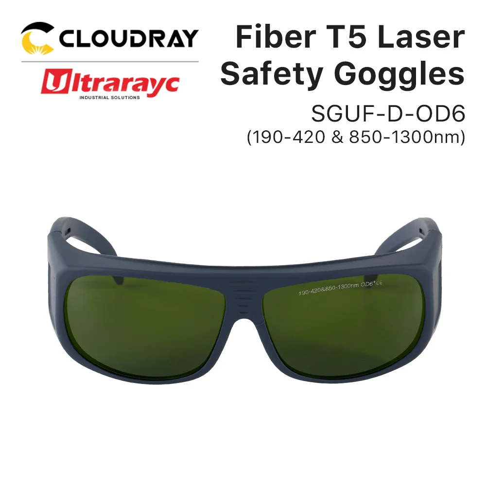 Laserowe okulary ochronne Ultrarayc 1064nm Styl D OD6+ CE Gogle ochronne do maszyny laserowej światłowodowej 190-420nm i 850-1300nm