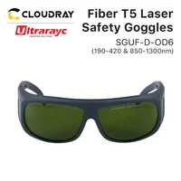 Gafas de seguridad láser Ultrarayc 1064nm estilo D OD6 + gafas protectoras CE para máquina láser de fibra de 190-420nm y 850-1300nm