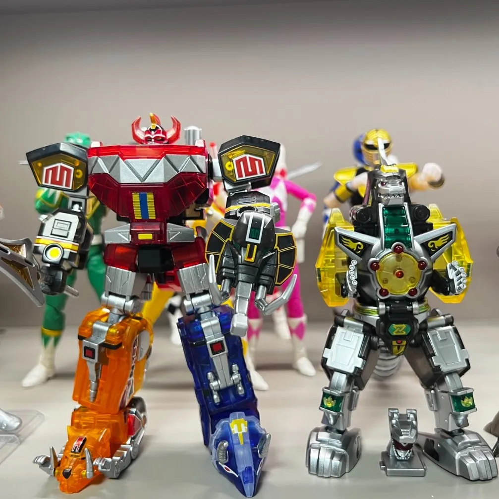 

Original Bandai Shokugan Smp (Clear Color) Kyoryu Sentai Zyuranger Dragon Caesar Beast God/Maczod Anime Collection Model Toys