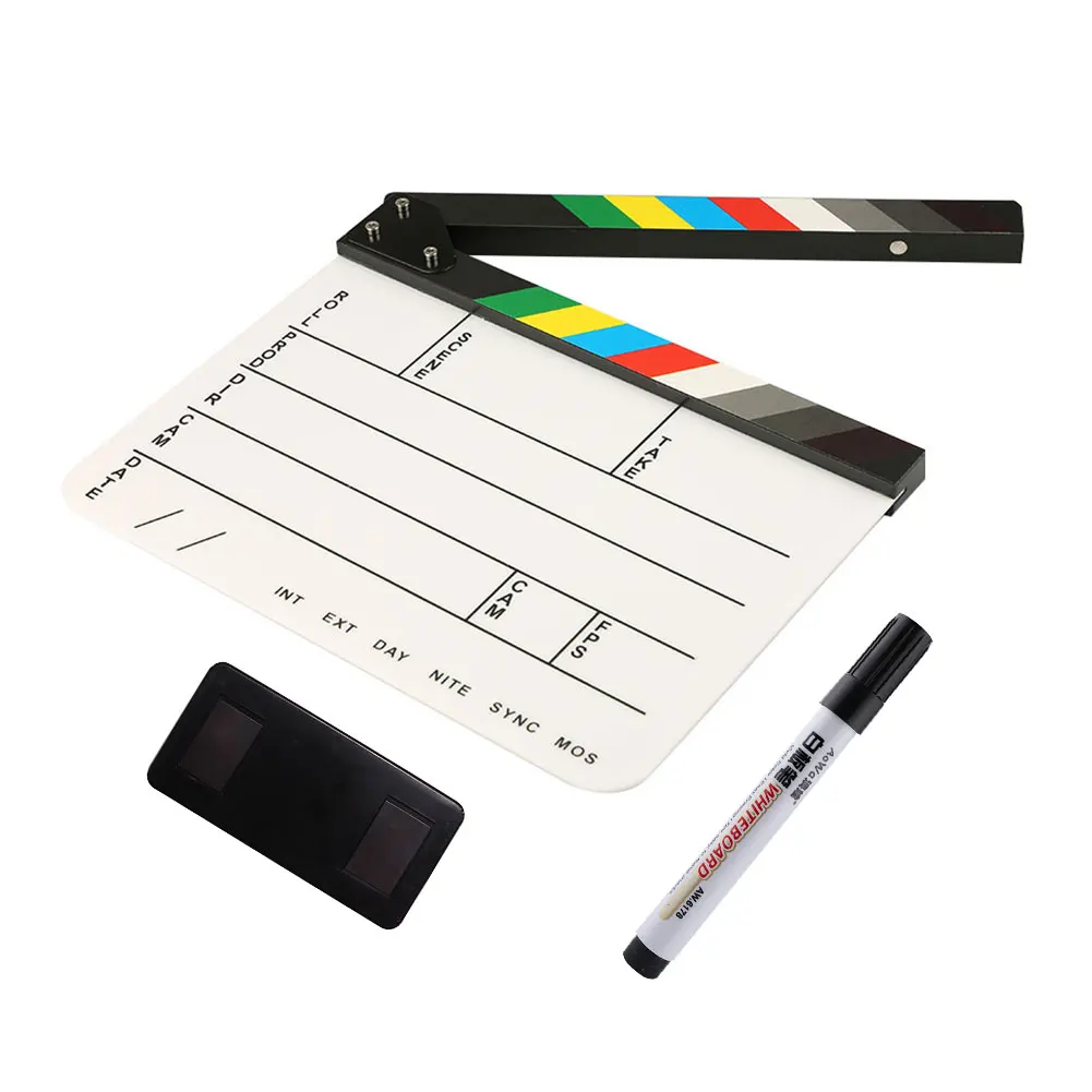 Director Video Scene Clapperboard TV Movie Film Photographic Handmade Cut Prop Director Video Scene Clapperboard