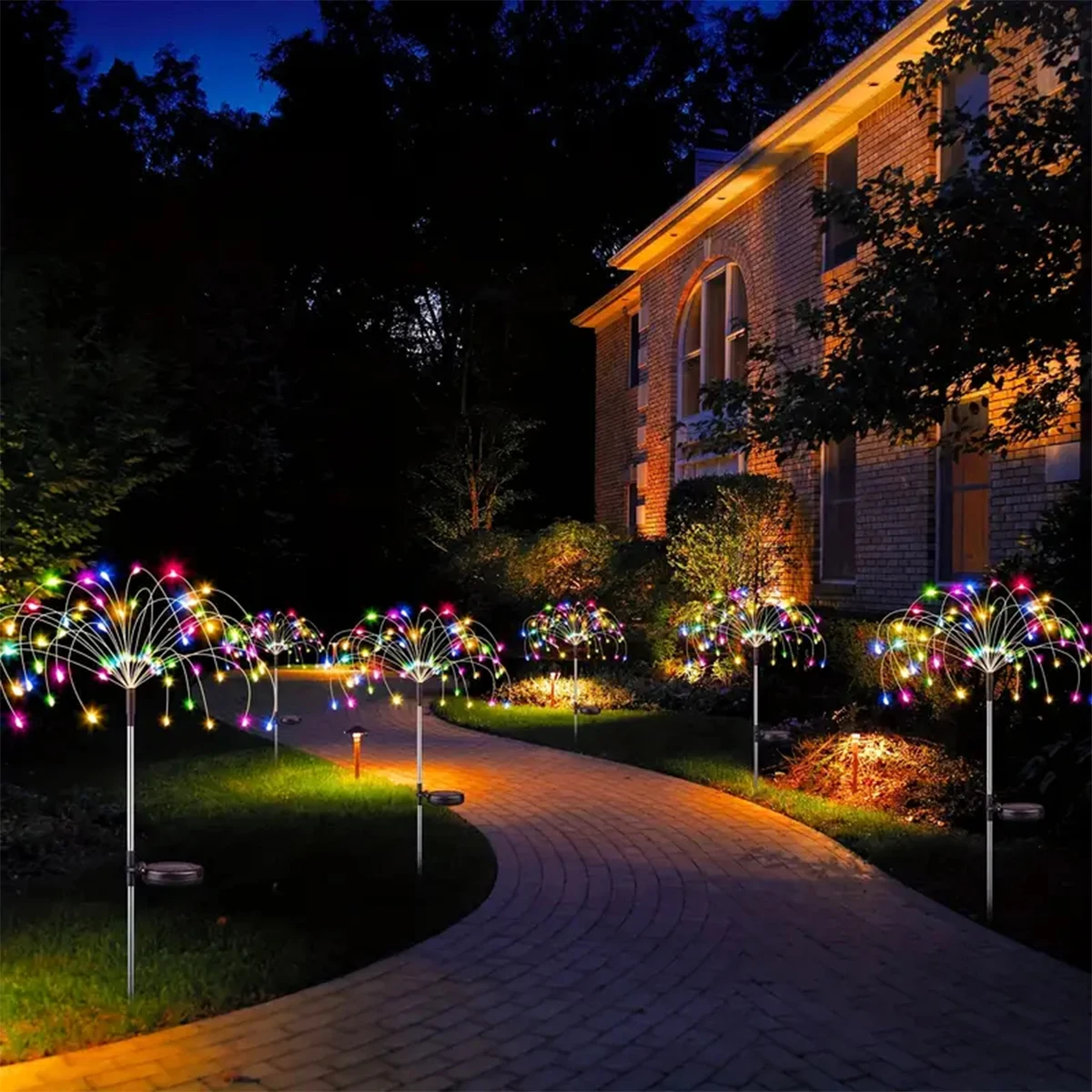 420LED Solar Firework Lights IP65 Waterproof 300/200/60LED Outdoor Solar Garden Flower Lights 1 Pack With 8 Lighting Modes Light