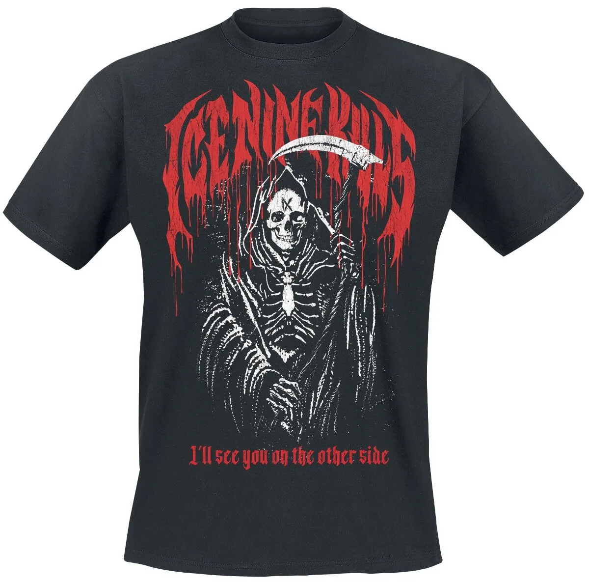 Ice Nine Kills Grim Reaper Unisex T-shirt Death Metal Print Horror Band Casual Tee