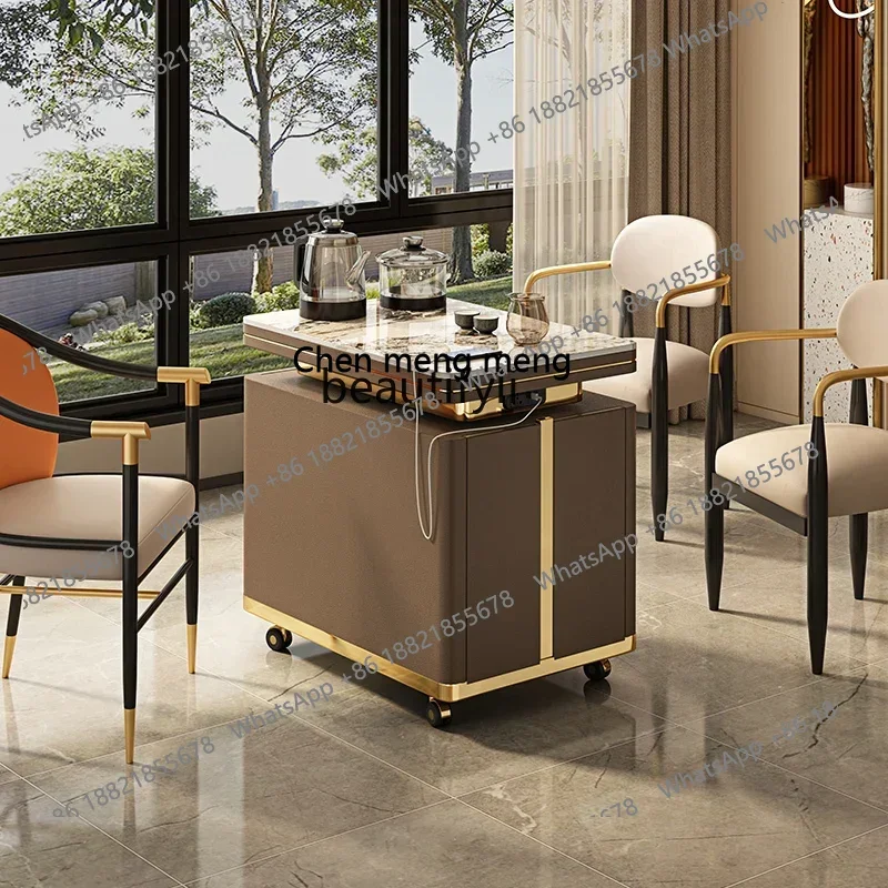 cc182RMultifunctional movable tea cart household small light luxury tea table simple modern balcony, tea table combination