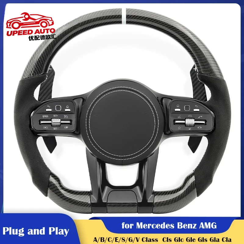 

TOP Carbon Car Steering Wheel for Mercedes Benz AMG Cls Glc Gle Gls Gla Cla W204 W205 W167 W177 W206 W213 W217 W221 W222 W223