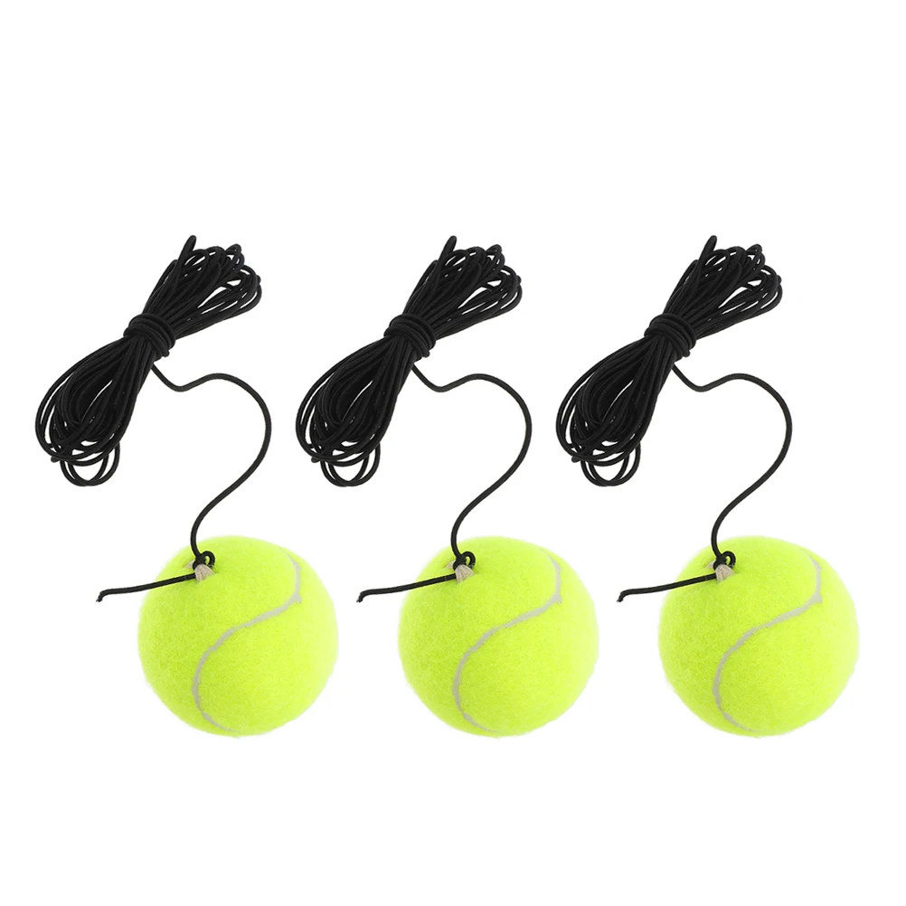 

3 Pcs Tennis Trainer Rebound Ball Portable Chemical Fiber Practice Balls for Single Player Tennis Training Garage Use