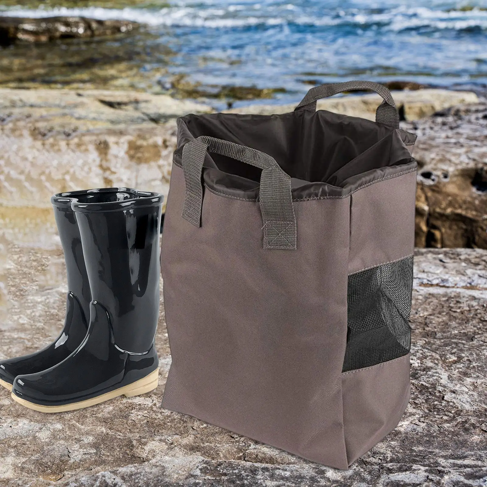 Portátil Drawstring Rainboot Storage Bag, sacos para equitação, esqui, camping