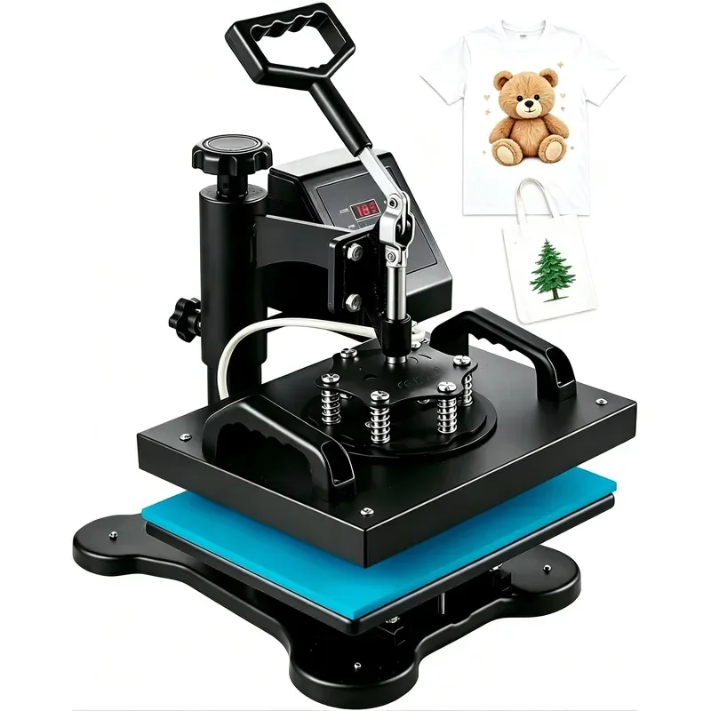STROVAN 10*12inch 360° Swing-Away Flatbed Heat Press Machine Digital Sublimation Heat Transfer for T-shirts Tote Bags Garment