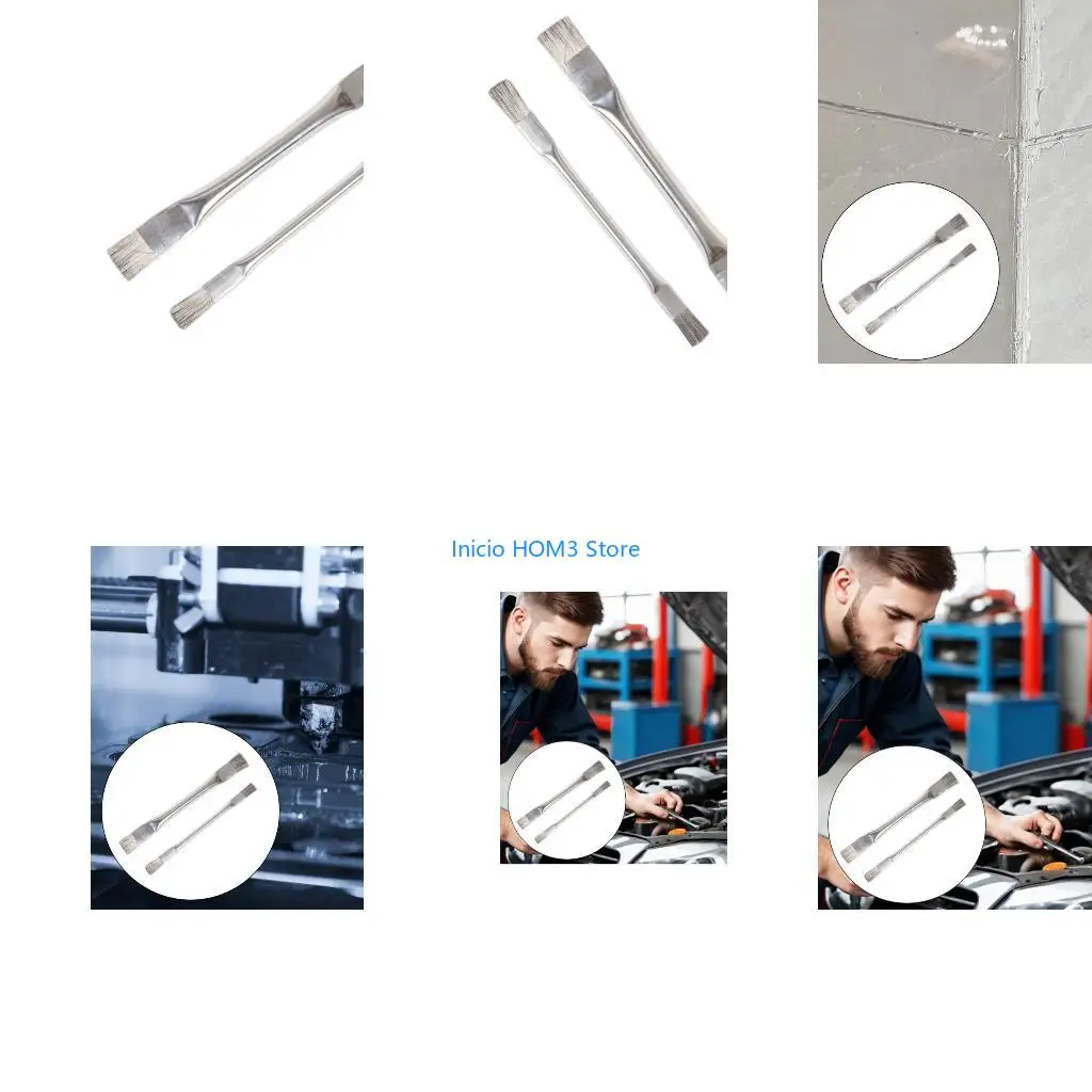 A5YD 2Pcs Professional Gaps Scouring Brushes Bristles For Floor Tile Joint Cleaning