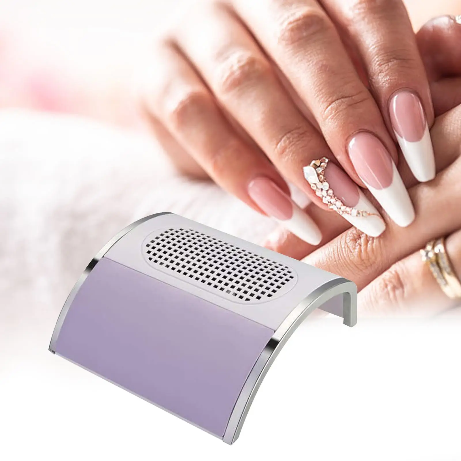 Electric Nail Dust Collector Powerful Strong Power Low Noise Dust Suction Machine Nail Vacuum Cleaner for Acrylic Gel Nail Home