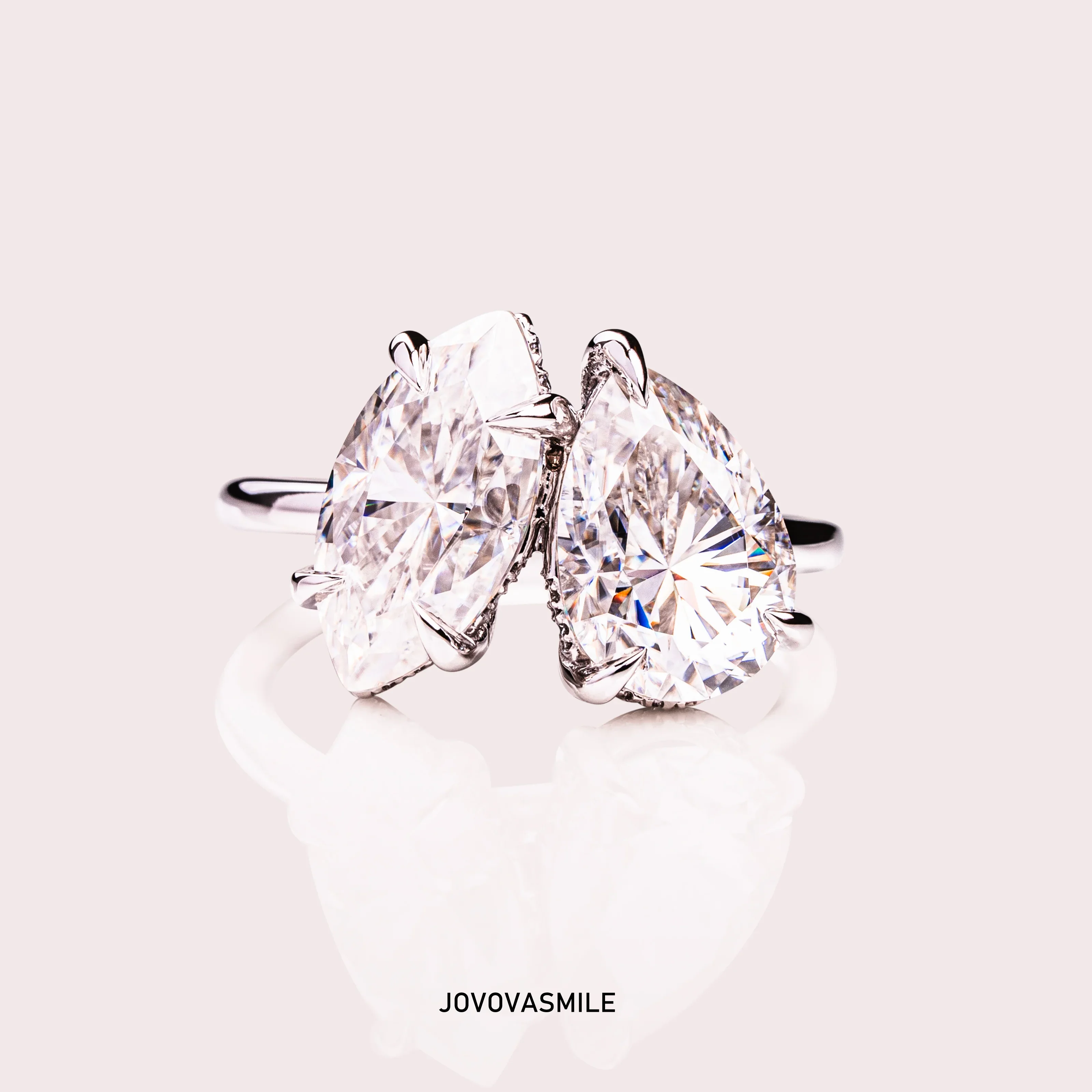 

VOVGEMINI Total 4ct Pear and Marquise Cut Moissanite Star Ring 18k 14k Gold VVS1 D Color Engagement Wedding Ring for Women Gift