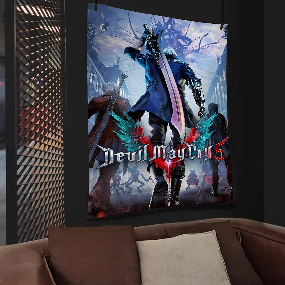 Game D-Devil May C-Cry Cartoon Tapestry Home Decoration Hippie Bohemian Decoration Divination Home Decor