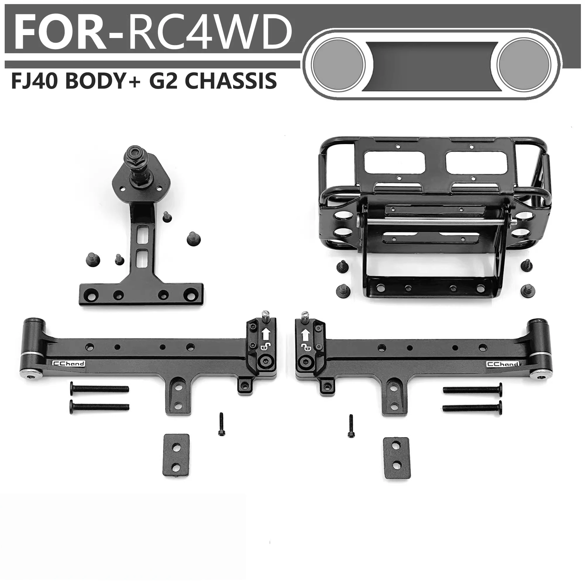

Metal rotating Spare Tire Mount set fit RC4WD Gelande2 Cruiser fj40 body for 1/10 scale RC Crawler Car toys Upgrade parts