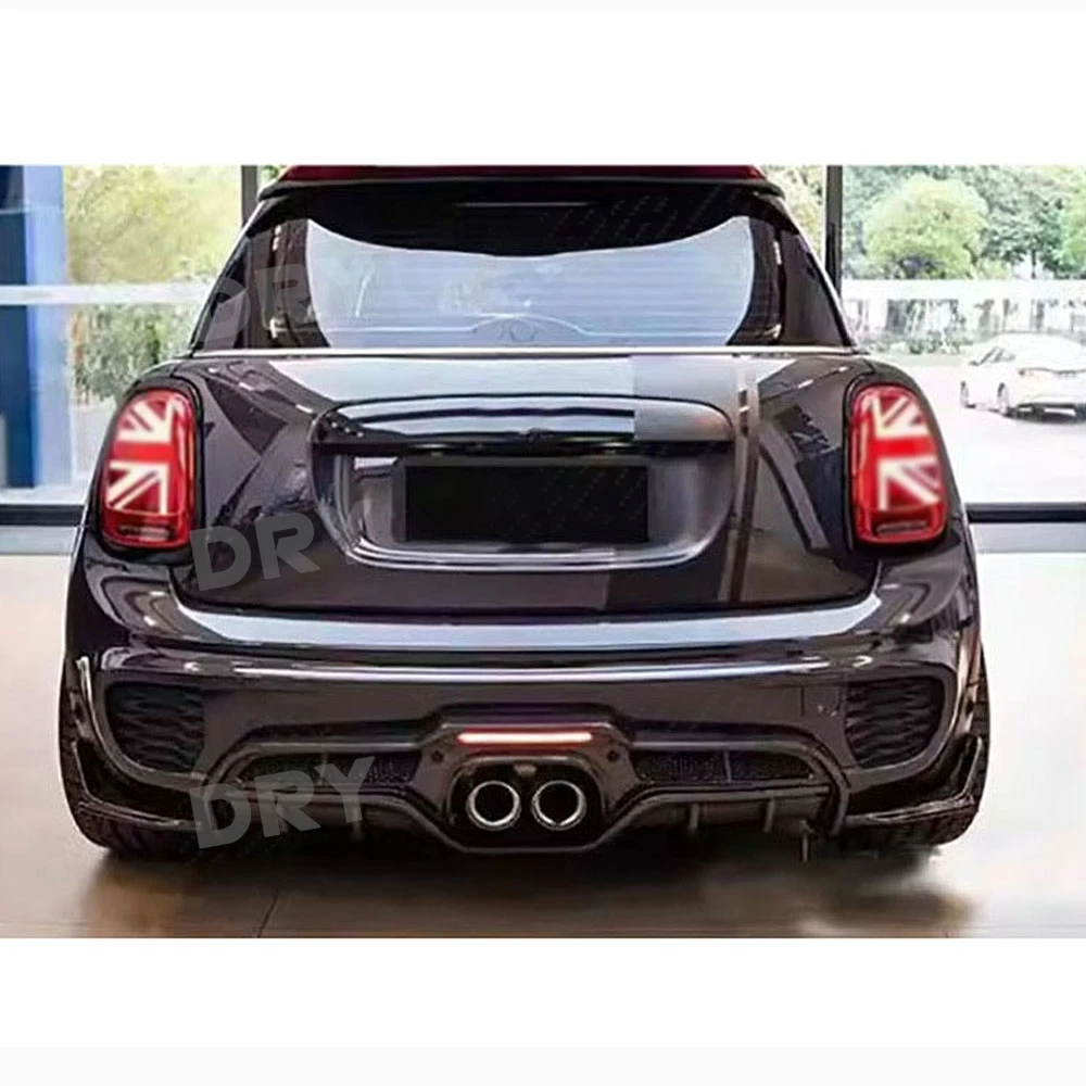 Rear Diffuser Spoiler With Led Side Splitters Canards Flaps Body Kits For BMW Mini Cooper F55 F56 F57 JCW 2006-2015 Accessories