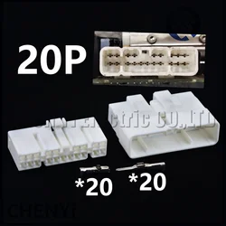 20 Pin Automotive Instrument panel assembly connector amplifier Wire harness plug MG641083 MG651080 7283-1200 For Toyota lexus