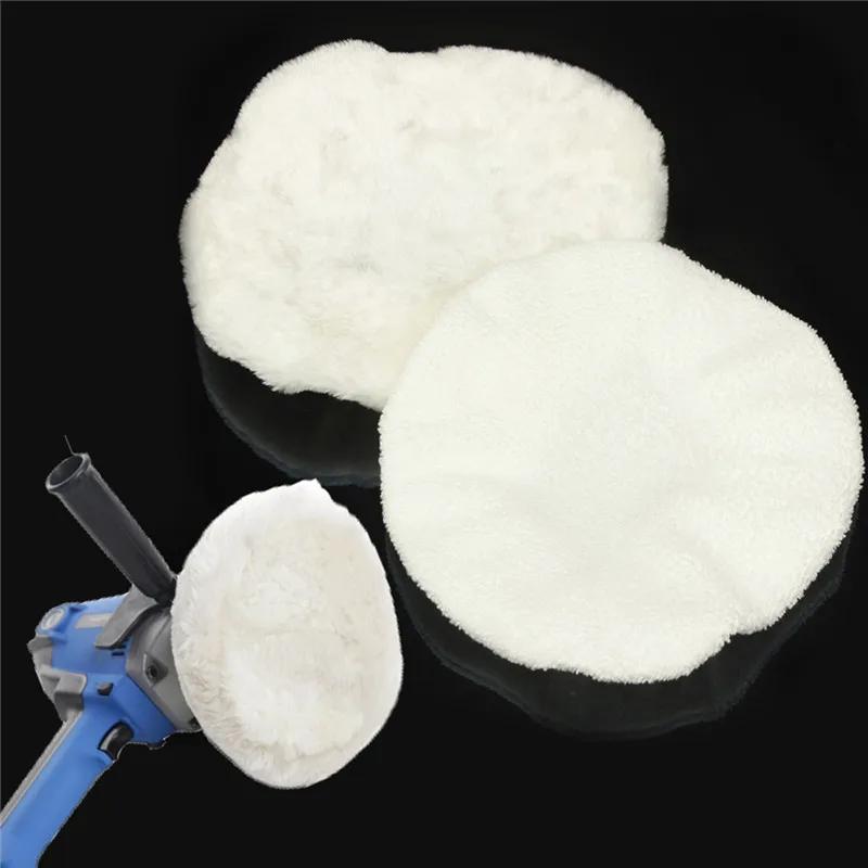 2Pc 23cm Diameter Polishing Bonnet Wool Felt Polishing Pad Wheel for Tile Glass Stainless Steel Car Polish Scratche Repair Tools