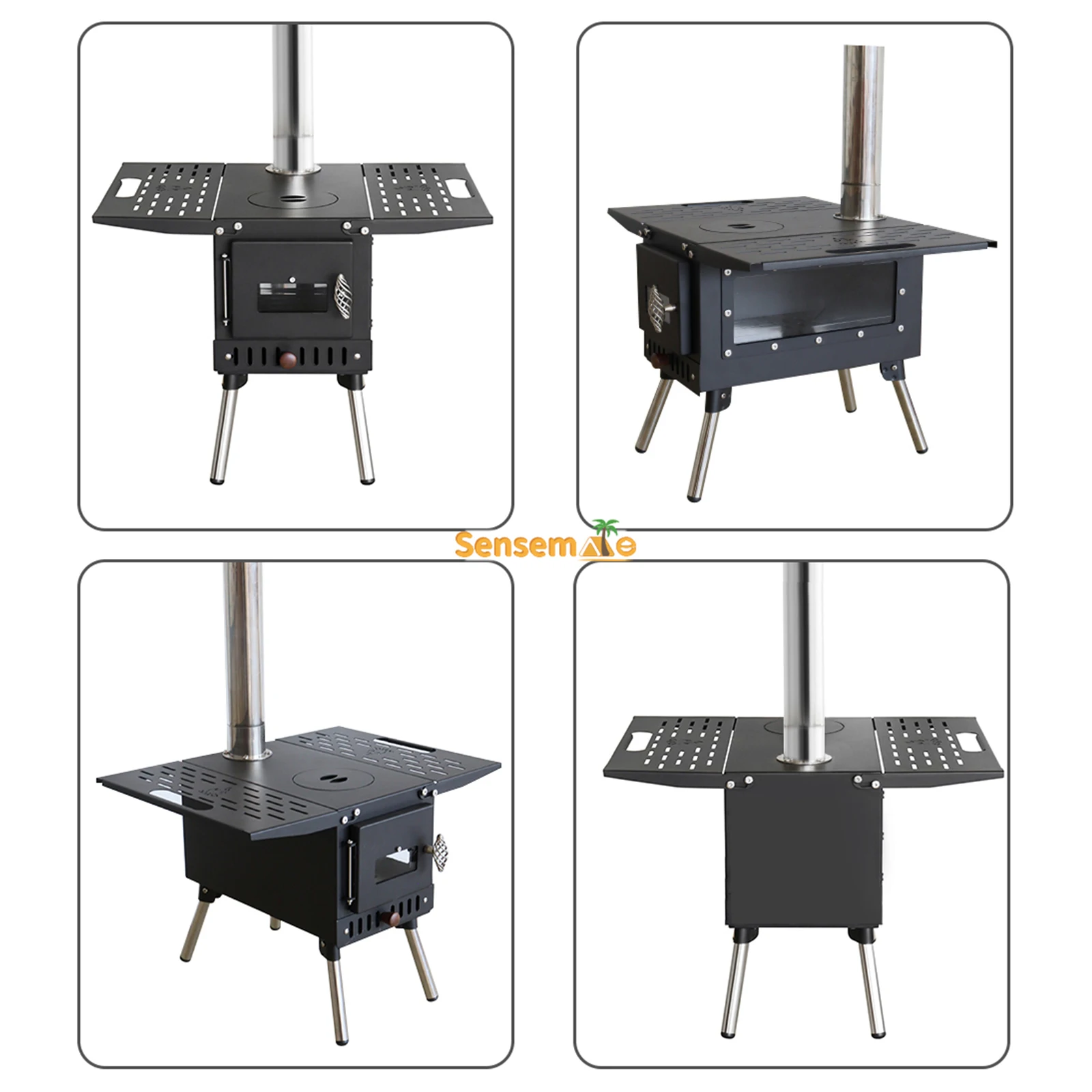 Camping Wood Stove Portable Ic - огляд і ціна Titanium Wood Stove Glass Window