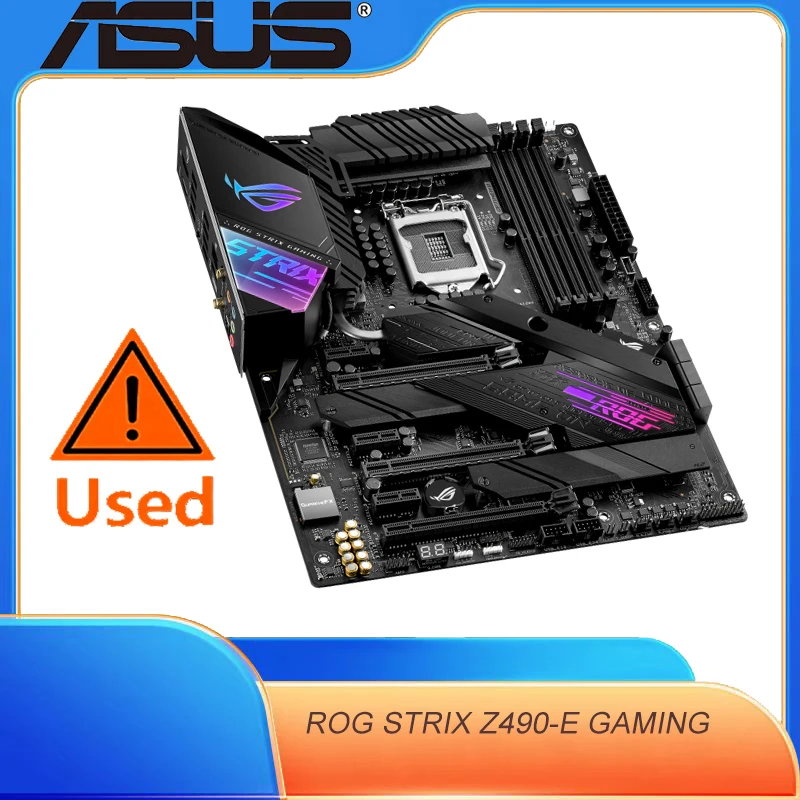 

Материнская плата ASUS ROG STRIX Z490-E GAMING LGA 1200 (Intel 10-го поколения) Intel Z490 (WiFi 6) SATA 6 Гбит/с ATX Intel