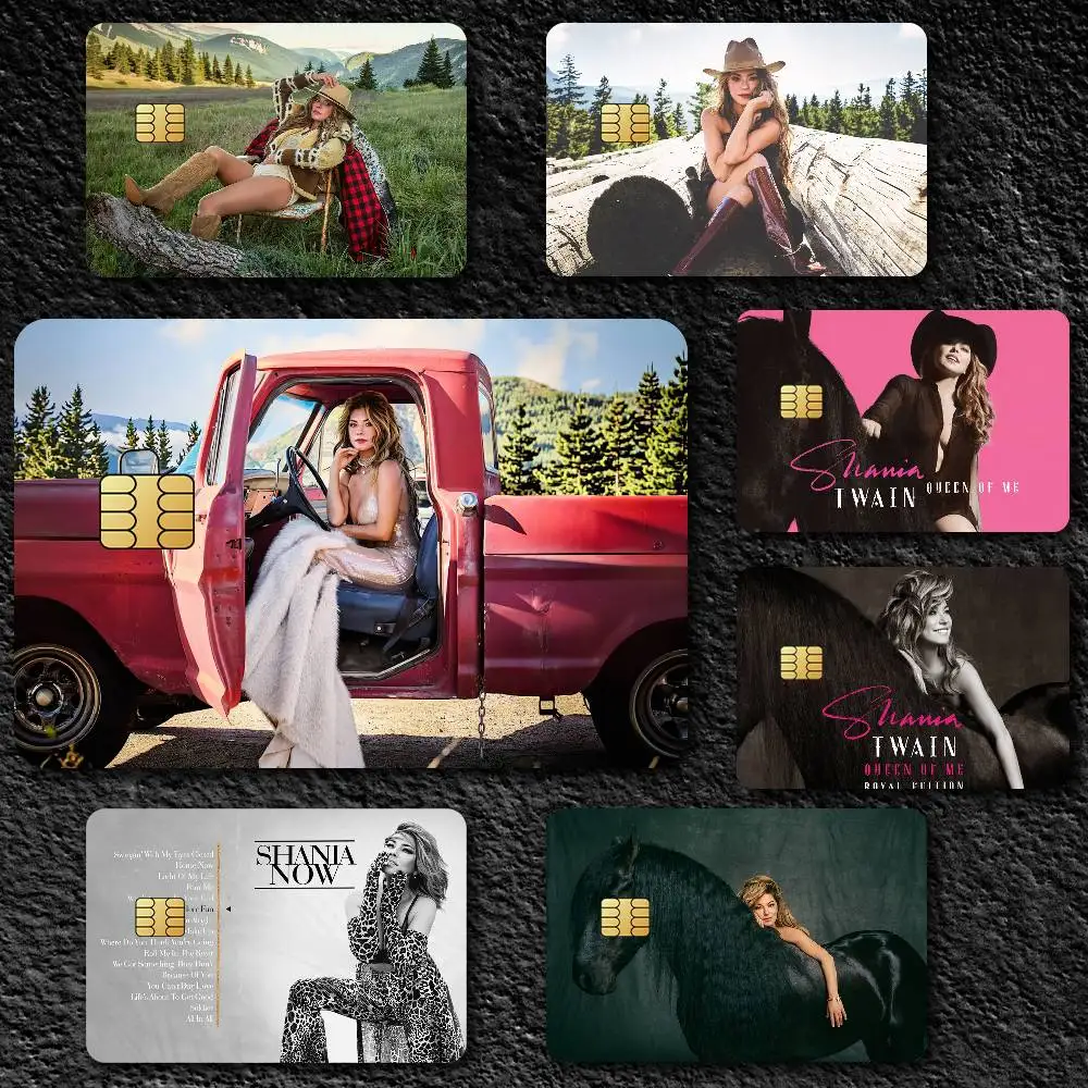 Singer S-Shania Twain Little Miss Twain Credit Card Skin Stickers for Bank Card Bus Metro Card Sticker Waterproof Gift