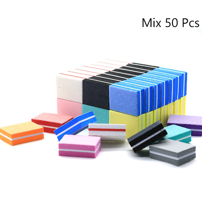 10/25/50 pz professionale Mini Nail Art buffer 100/180 carta vetrata Manicure levigatura lucidatura unghie lima strumento di rettifica