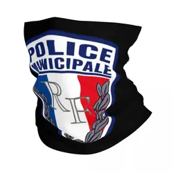 FRENCH MUNICIPAL POLICE INSIGNIA Bandana Neck Cover Printed Magic Scarf Warm Balaclava Running Unisex Adult Windproof